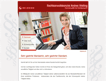 Tablet Screenshot of anwaltskanzlei-welling.de